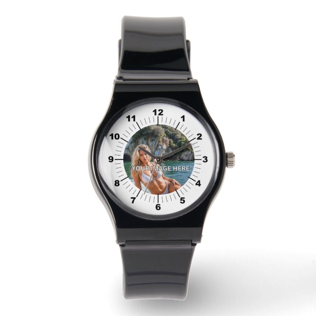 SLEEK! 🖤 Black Silicone Strap Watch (Front)