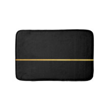 Sleek Black with Gold Stripe