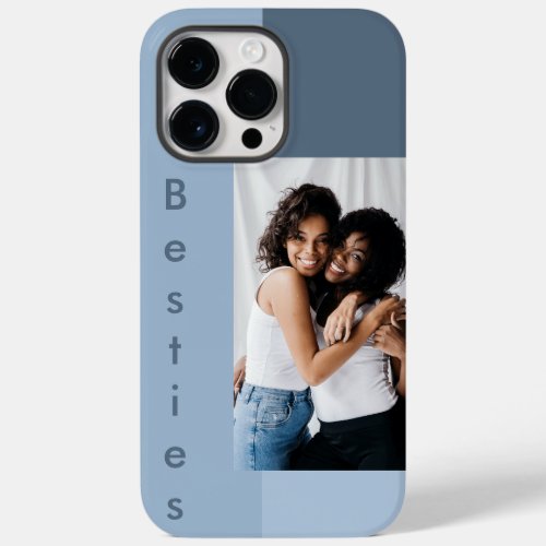 Sleek Blue Jean BFF Modern Personalized Phone Case_Mate iPhone 14 Pro Max Case