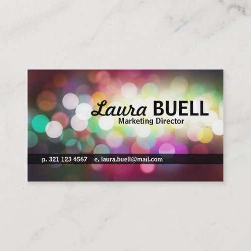 Sleek Bokeh Design Business Cards
