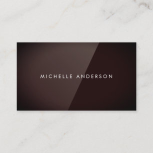 Sleek Brown Red High Gloss Business Card