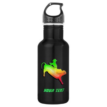 Sleek Bull Rider Water Bottle by SportsWare at Zazzle