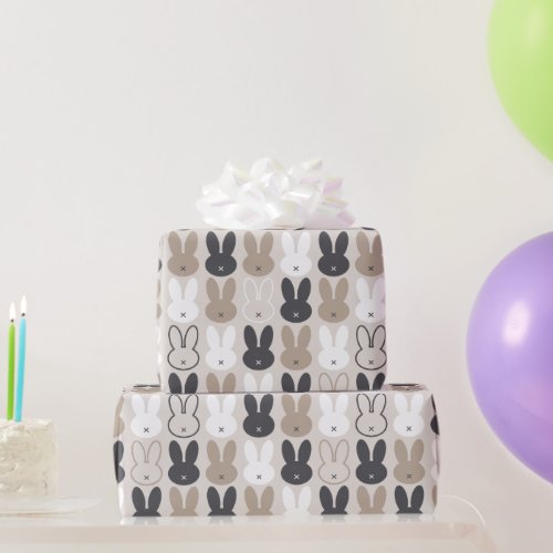 Sleek Bunny Modern Easter  Wrapping Paper