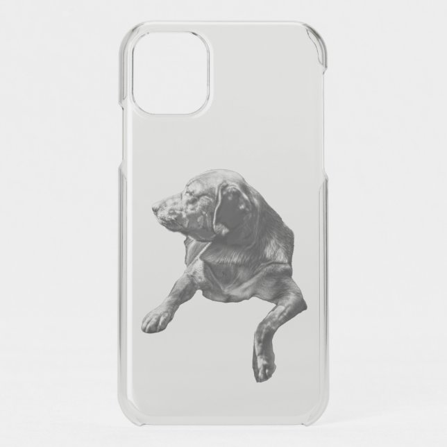 Sleek Carry: Shaded Lab Focus Uncommon iPhone Case (Back)