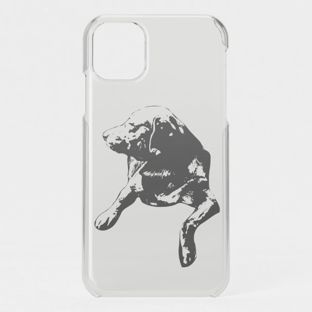 Sleek Carry: Turned-Head Lab Uncommon iPhone Case (Back)