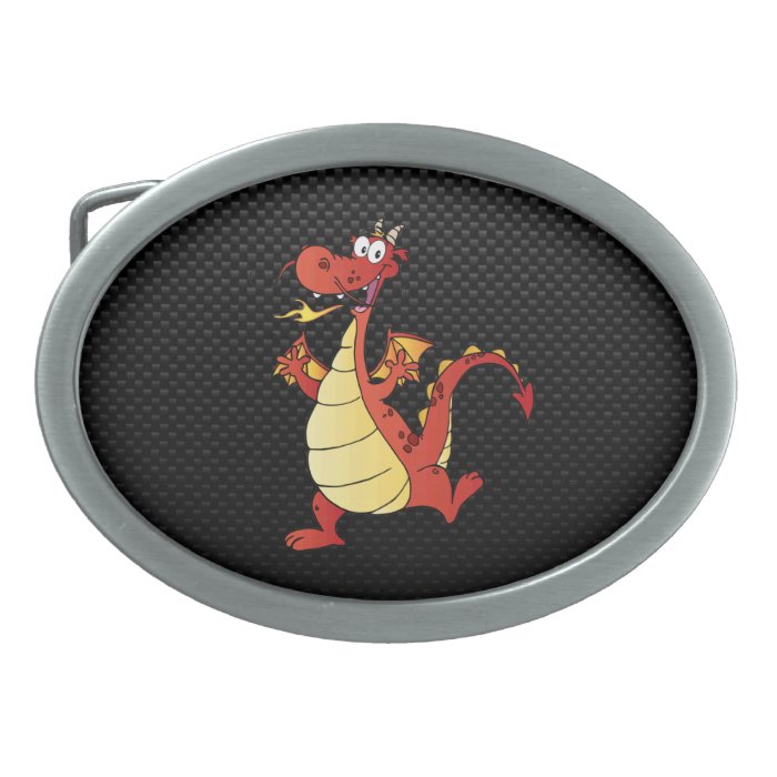 Sleek Cartoon Dragon Belt Buckle