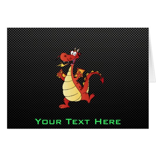 Sleek Cartoon Dragon Cards (Front Horizontal)