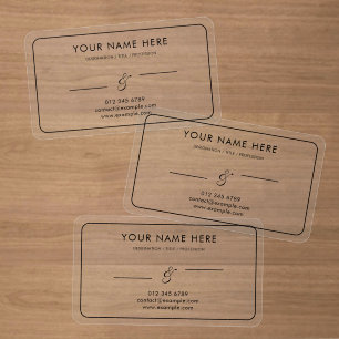 Sleek Clear Business Card for Professionals Cards