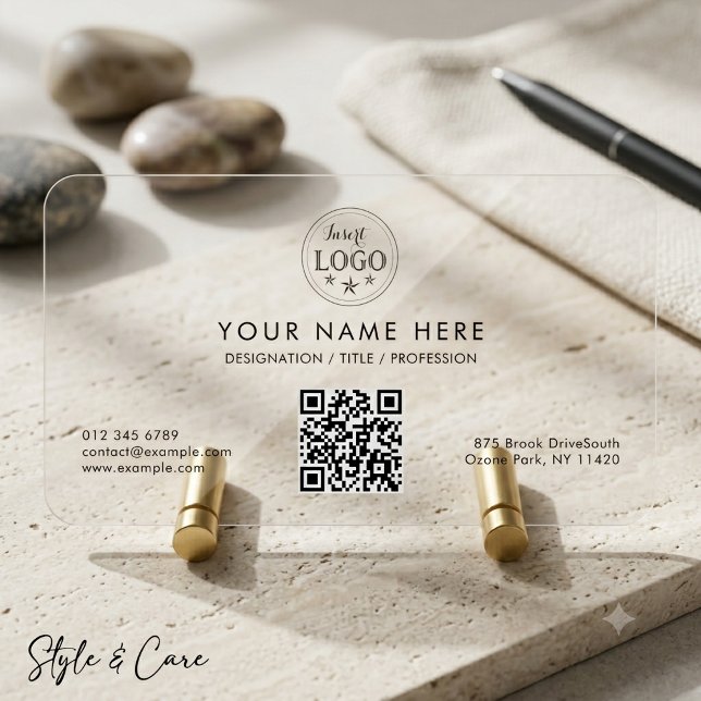 Sleek Clear Business Cards with Custom Design (Sleek Clear Business Cards with Custom Design)