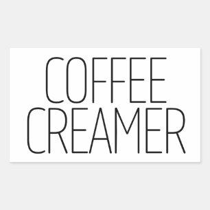 Sleek Coffee Creamer Rectangular Sticker