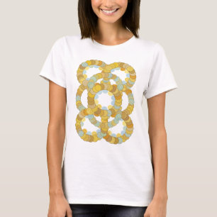Sleek Colorful GOLDEN CIRCLE KNOT Custom Design T-Shirt