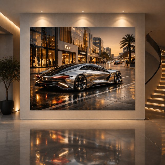 Sleek Concept Supercar Wall Decor Card (Creator Uploaded)