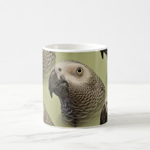 Sleek Congo African Grey Parrot Coffee Mug