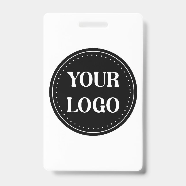 Sleek, contemporary, polished,& customizable badge (Front)