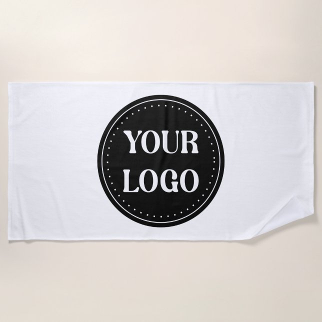 Sleek, contemporary, polished,& customizable beach towel (Front)
