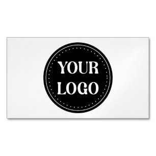Sleek, contemporary, polished,& customizable business card magnet