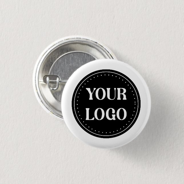 Sleek, contemporary, polished,& customizable button (Front & Back)