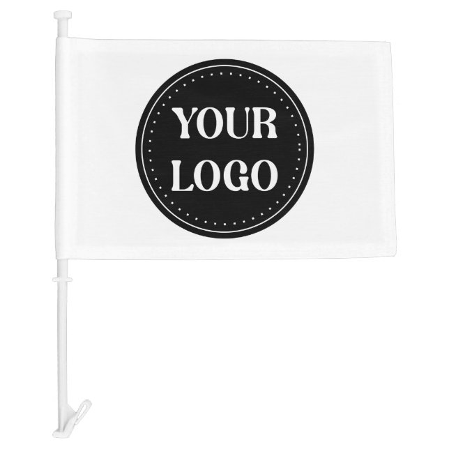 Sleek, contemporary, polished,& customizable car flag (Front)