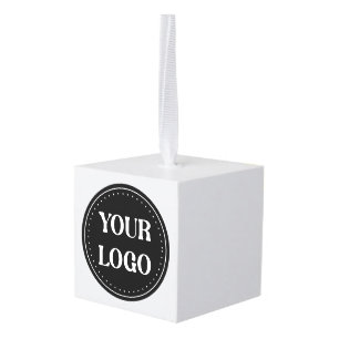 Sleek, contemporary, polished,& customizable cube ornament