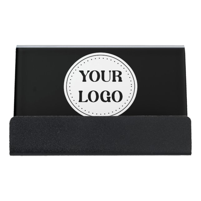  Sleek, contemporary, polished,& customizable. Desk Business Card Holder (Front)