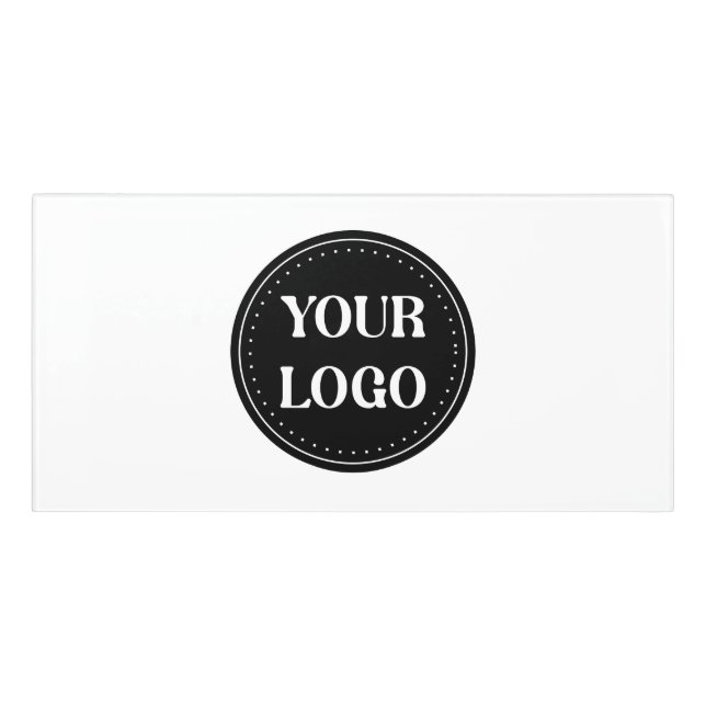 Sleek, contemporary, polished,& customizable door sign (Classic Front)