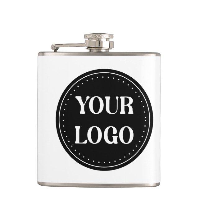 Sleek, contemporary, polished,& customizable flask (Front)
