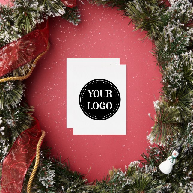 Sleek, contemporary, polished,& customizable foil holiday postcard (Insitu)