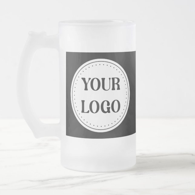  Sleek, contemporary, polished,& customizable. Frosted Glass Beer Mug (Left)