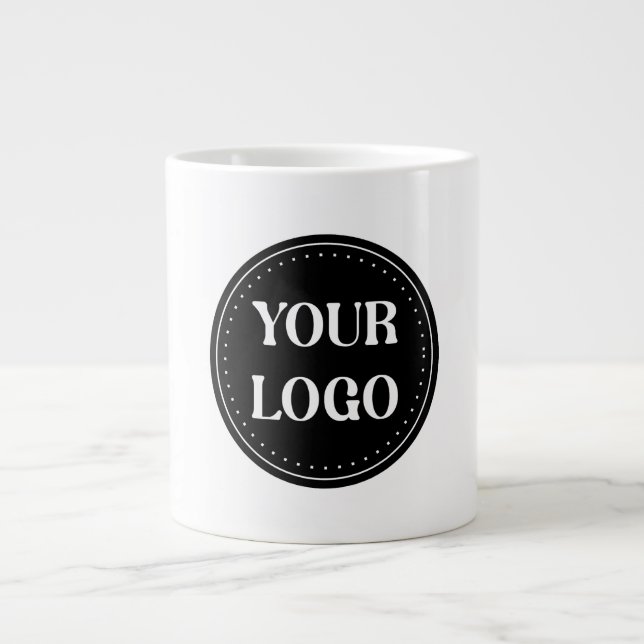 Sleek, contemporary, polished,& customizable giant coffee mug (Front)