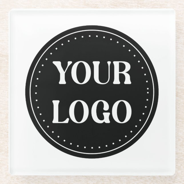 Sleek, contemporary, polished,& customizable glass coaster (Front)