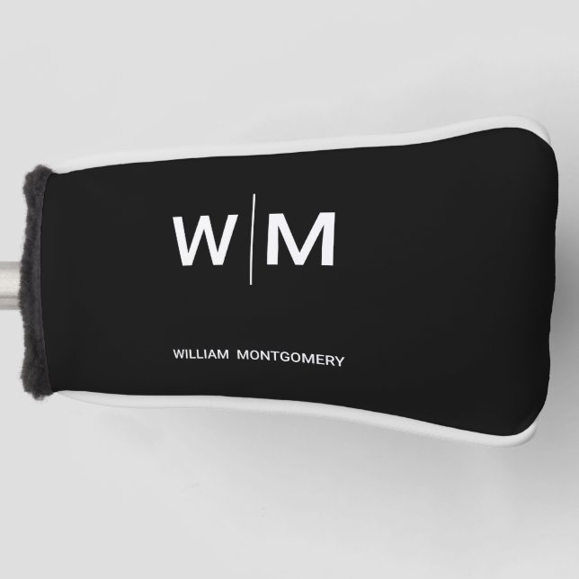 Sleek, contemporary, polished, & customizable. golf head cover (Front)