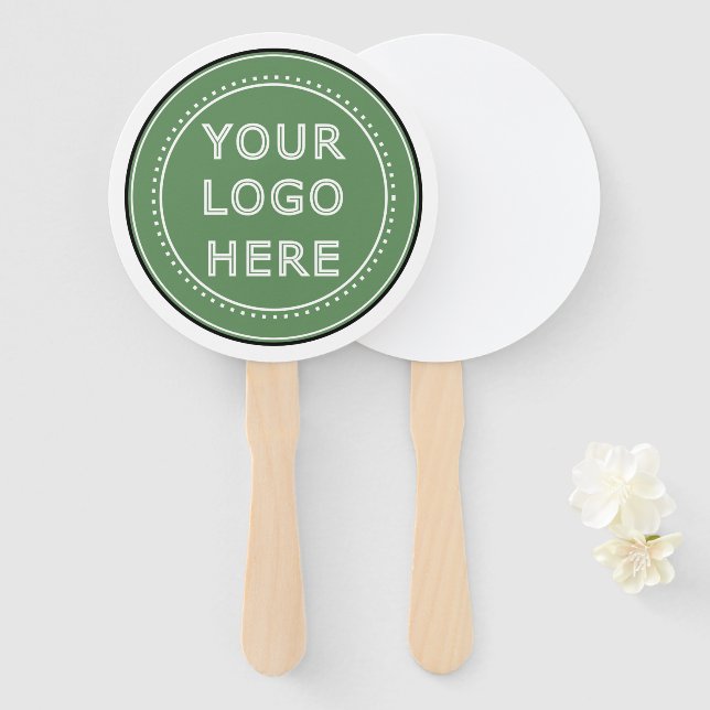 Sleek, contemporary, polished,& customizable. hand fan (Front and Back)