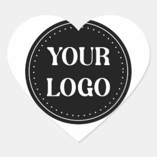Sleek, contemporary, polished,& customizable heart sticker