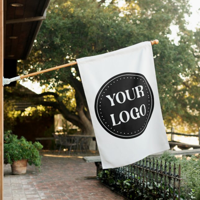 Sleek, contemporary, polished,& customizable house flag (In SItu)