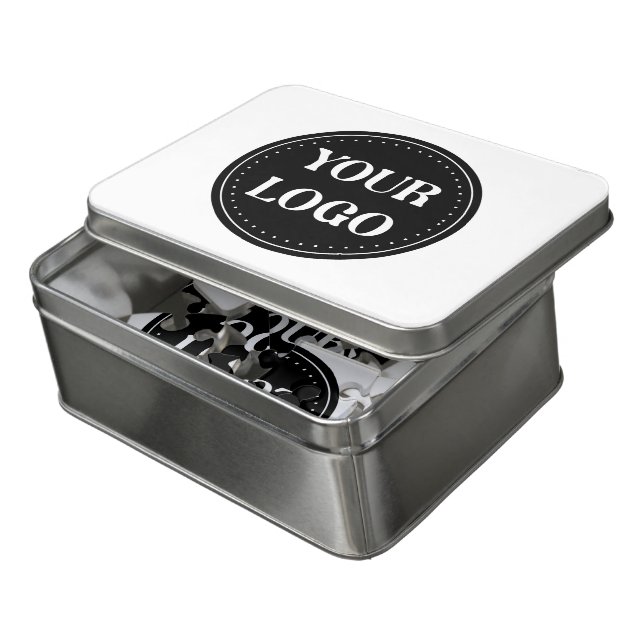 Sleek, contemporary, polished,& customizable jigsaw puzzle (Lid Open)