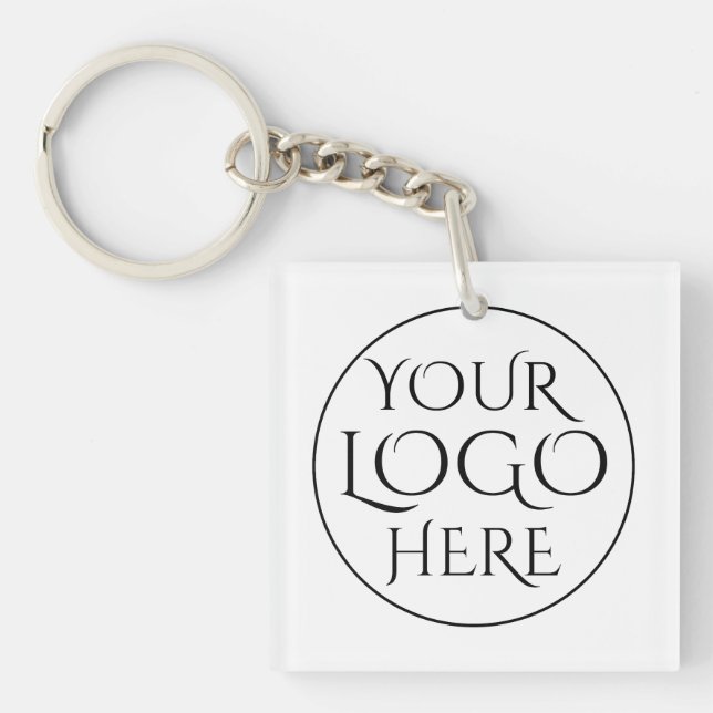 Sleek, contemporary, polished,& customizable. keychain (Front)
