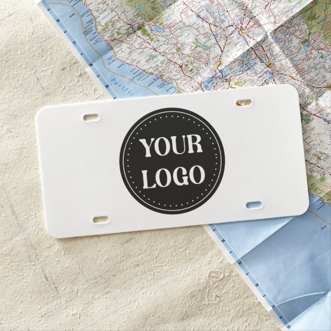 Sleek, contemporary, polished,& customizable license plate (In Situ)