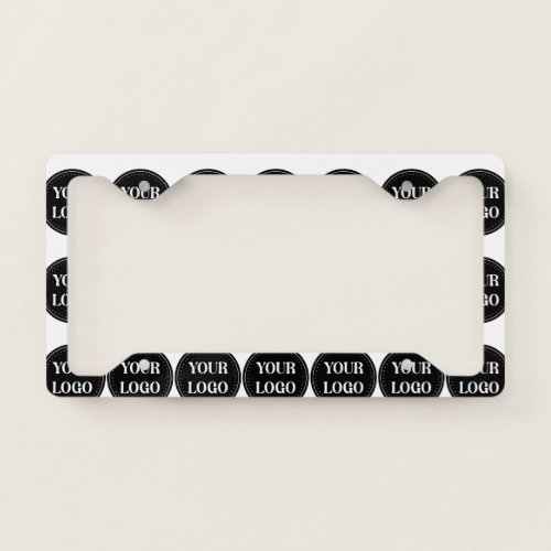 Sleek contemporary polished customizable license plate frame