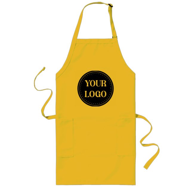 Sleek, contemporary, polished,& customizable long apron (Front)