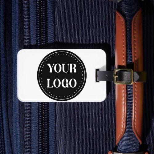 Sleek contemporary polished customizable luggage tag