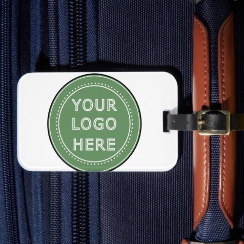 Sleek contemporary polished customizable luggage tag