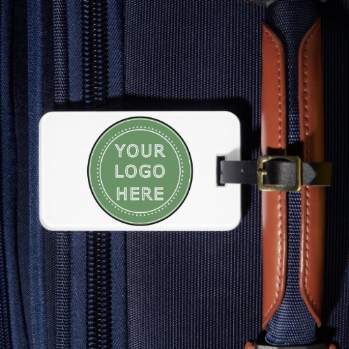 Sleek contemporary polished  customizable luggage tag