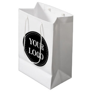 Sleek, contemporary, polished,& customizable medium gift bag