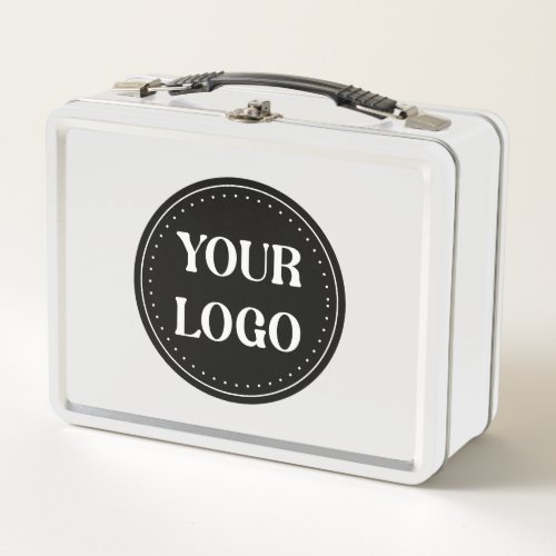 Sleek contemporary polished customizable metal lunch box