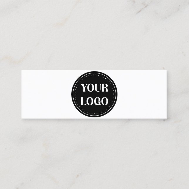 Sleek, contemporary, polished,& customizable mini business card (Front)