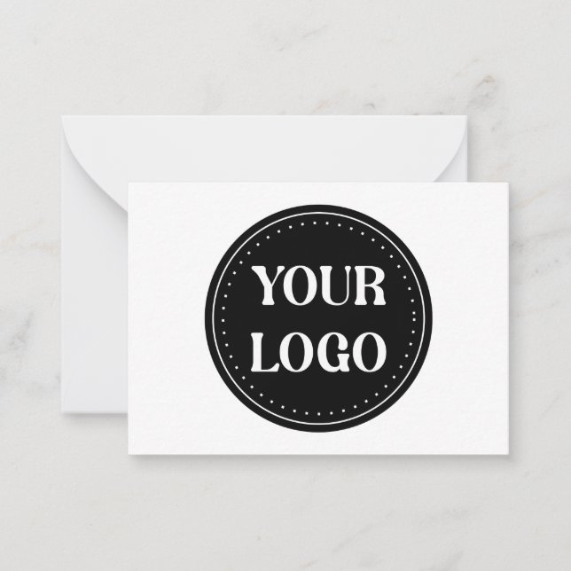 Sleek, contemporary, polished,& customizable note card (Front)