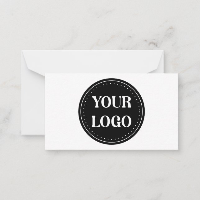 Sleek, contemporary, polished,& customizable note card (Front)