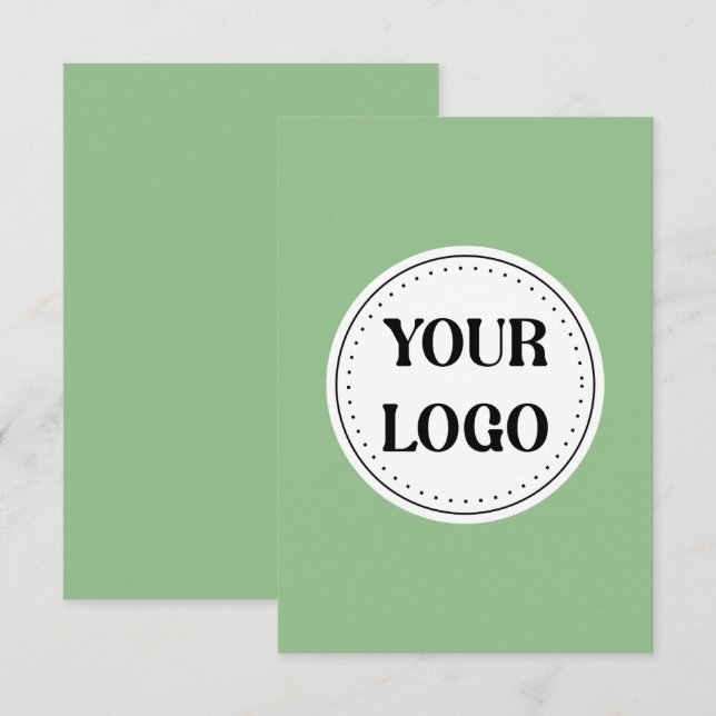 Sleek, contemporary, polished,& customizable note card (Front/Back)
