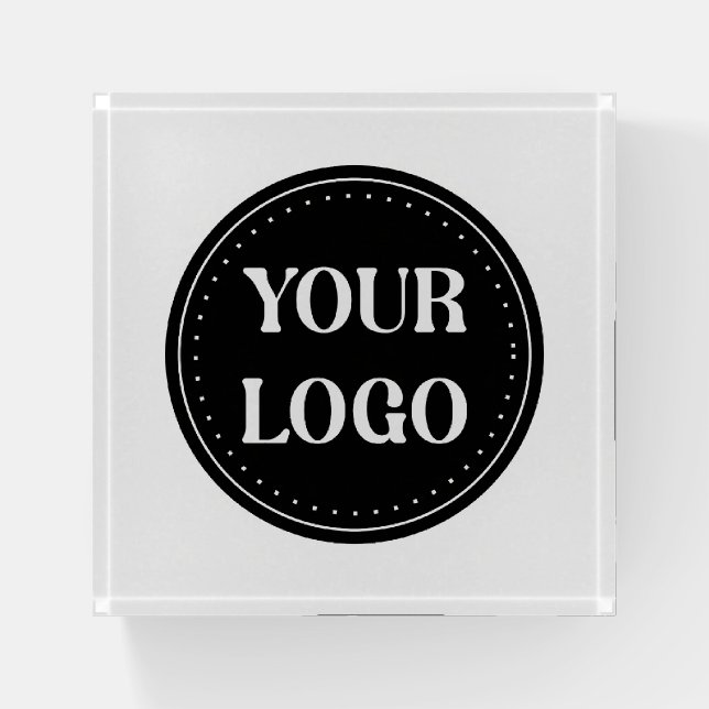 Sleek, contemporary, polished,& customizable paperweight (Front)