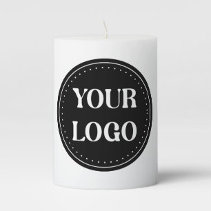 Sleek, contemporary, polished,& customizable pillar candle